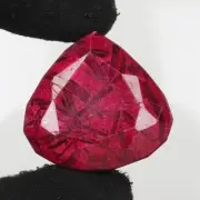 Certified Natural African Red Ruby Facet Pear Cut Loose Gemstone 249.45 Ct