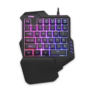 One Handed Gaming Keyboard RGB Backlit 35 Keys Portable Mini Gaming Keypad Er...