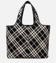 [Burberry] Burberry Burberry Check Medium canvas tote bag One Size black