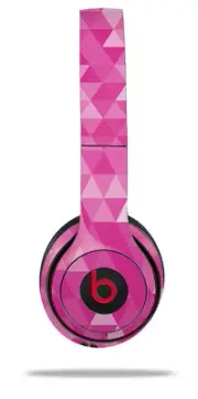 Skin Wrap for Beats Solo Wireless 2 3 4 Triangle Mosaic Fuchsia SKIN ONLY