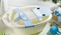 在飛比找Yahoo!奇摩拍賣優惠-KU.KU 酷咕鴨造型 可調式 安全浴網 (粉藍) 洗澡 (