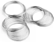HEALSOPTHY Loop Silver Plated Memory Wire for DIY Bracelet Making for Beaded and Charm Bracelets Durable and Flexible Supplies for Jewelry Enthusiasts