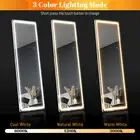 LED Floor Mirror - Wall Mounted, Lighted, Full-Length Dressing, Large Vanity