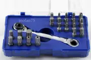24 pc KOBALT 1/4 & 5/16 RIGHT ANGLE BIT DRIVER DOUBLE END RATCHET WRENCH Low Pro