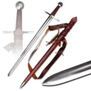 Medieval Broadsword Crusader Knights Arming Sword Straight Double Edged Battle