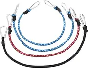 Parliky 4pcs Luggage Elastic Straps with Hooks Quick Release Camping Tie Down Ropes for Securely Bundling Gear Roof Racks Trailers Durable and Practical for