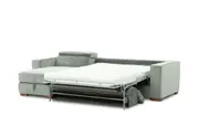 ANGUS VELVET Left-Hand Facing 3 Seater Chaise with Sofa Bed