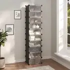 Plastic Shoe Cabinet Storage Rack Shelf Hallway Shoes Organiser Cupboard Black