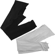 [INOOMP] 2pcs Cooling Shawl Arm Sleeves for Sun Protection Lightweight and Breathable Uv Protection for Golf Cycling and Outdoor Activities Light Grey
