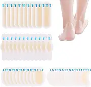40Pcs Blister Bandages Hydrocolloid Bandages, BetterJonny gel blister pads Invisible Gel Heel Stickers Cushions for Foot, Toe, and Heel Blister Prevention and Recovery (4 Styles)