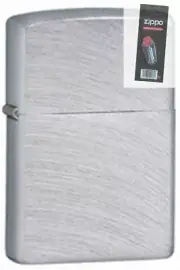 Zippo 24647 chrome arch Lighter + FLINT PACK