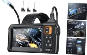 Endoscope Camera with Light, Inspection Borescope Camera with 4.3" IPS Orange