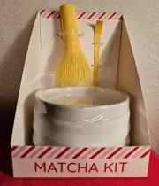 MATCHA Kit with White Ceramic Tea Bowl Whisk Scoop *eBay Best Price*
