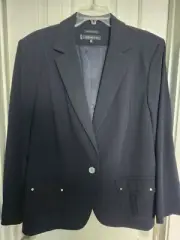 Anne Klein Womens Suit Separate One-Button Blazer Jacket SZ 24