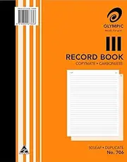 OLYMPIC Record Book OLYMPIC 706 DUP C/Less 10X8 (PK5)