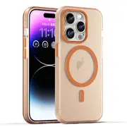 For iPhone 16 Pro Max Case, Compatible with MagSafe Frosted Cover, Orange