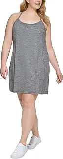 [Calvin Klein] Performance Womens Plus Knit Tank Athletic Dress Gray 2X