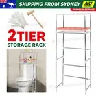 2 Tiers Bathroom Rack Over toilet Laundry Washing Machine Storage Shelf Unit