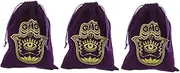 DEARMAMY 3pcs Bags Mini Bags Candy for Party Favors Jewelry for Packaging Decor Jewelry Pouch Compartments Velvet Purple Drawstring Boxes Party Dice Pouch