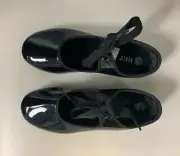 Bloch Women's Tie Tap shoes,Sz 4N, Black Patent Leather, NIB,