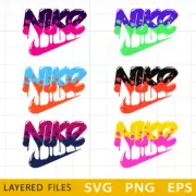 NIKE BUBBLE SWOOSH SVG, DESIGNS BUNDLE, CUT FILES, SVG for Cricut