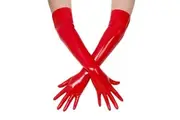 Black Red Pink Latex Long Gloves Fetish Clothing Kink Dominatrix Mistress Gloves & Mittens