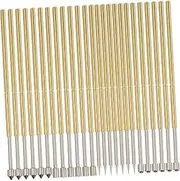 OKUMEYR 40pcs Test Needle Probe Dowsing Rods Spring Probe Retractable Lab Meter Wire Testing Device Tester Spring Test Needle Relay Spark Pin Golden