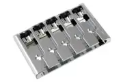 NEW - 5-String Bass Bridge, Lock-Down Saddles - CHROME