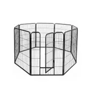 Pawz 40" Double Door Pet Crate With Divider Black