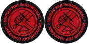 Hellboy Bureau of Paranormal Research Defense Patch - 2PC iron on Sew 3"x3"