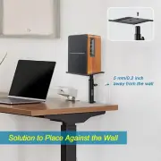 Set of 2 Studio Monitor Stands Desk Clamp Desktop Speaker Stands with Isolati...