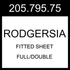 IKEA RODGERSIA Fitted Sheet Green/white Full/Double 205.795.75