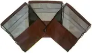 3 Pack BROWN MESH Nylon Drawstring Backpacks Sackpack Tote X-Large Brown Mesh