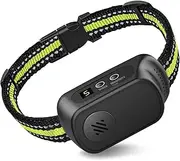 Rechargeable Dog Bark Collar with Beep Vibration and Shock,Anti Barking Collar (Green)