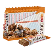 12 x Maxine's Burn Protein Bars Choc Caramel Crunch 40g