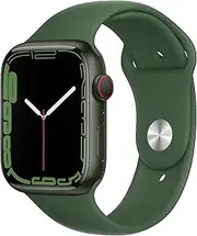 Apple Watch Series 7 (GPS + Cellular, 45mm) - Green Aluminium Case with Clover Sport Band - Regular (Renewed)