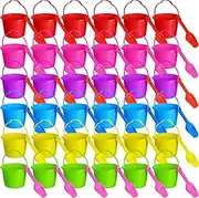 36 Sets Beach Sand Toys Bulk Includes Sand Shovel with Sand Bucket 6.3 Inch Beach Bucket Beach Shovel Plastic Pails and Buckets Sand Pale for Building Sand Castle Sandbox Toys Summer Birthday Party