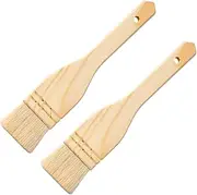 Luxshiny Cooking Essential 2 Pc BBQ Grilling Brush Set Wool Basting Brush Comfortable Handle and Storage Hole for Easy Use