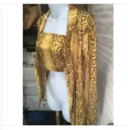 Snake Print Set Blazer Shorts Top Size 16 RRP£35 Boohoo 3-Piece