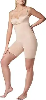[Spanx] Womens Plus Size Oncore Open-Bust Mid-Thigh Bodysuit
