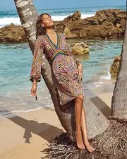 New Etro Pop-Star Paisley V-Neck Balloon-Sleeve Dress Size 40