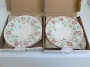 NEW Churchill Briar Rose Set Of 6 Rimmed Salad/Soup Bowls, Staffordshire England