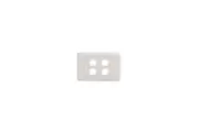 Alogic 4 Gang Wall PlateClipsal Compatible (White) Network Patch Cable Accessories - WP-4G
