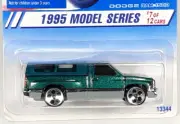 Hot Wheels Chrome 5 Holes Dot Variation Dodge Ram 1500 Green '95 New Models #348