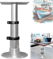 Adjustable RV Table Pedestal Stand Leg with Gas Lift, 3 Levels Pneumatic Table Leg Base Mount for Rv Marine Boat Yacht, One-Leg Lifting System Force up to 225 Lbs and Stroke 13 to 28 Inch Comes