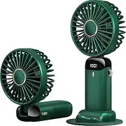 Handheld Fan, Portable Fan with USB Rechargeable Battery, 5 Adjustable Speed personal fan Desk Table fan with Base, Lightweight Makeup Fan for girls Women Kids, Travel, Outdoor Indoor Office