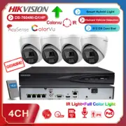 Hikvision 4K 4CH 4POE CCTV System 8MP ColorVu+IR IP Camera Smart Dual Light Lot