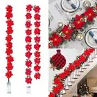 10/20 LED Christmas Poinsettia Flowers Garland String Lights Tree Ornaments