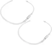 PAMINGONO Rubber Motorcycle Brake Bleeder Hose 2pcs Kit for Hydraulic System Essential for Clutch Brake Fluid Bleeding