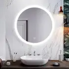 840x840mm Round Bathroom LED Mirror Illuminated Demister Light Up Anti-Fog